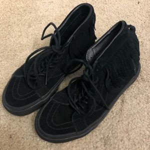 Black vans SK8-HI Moc Suede